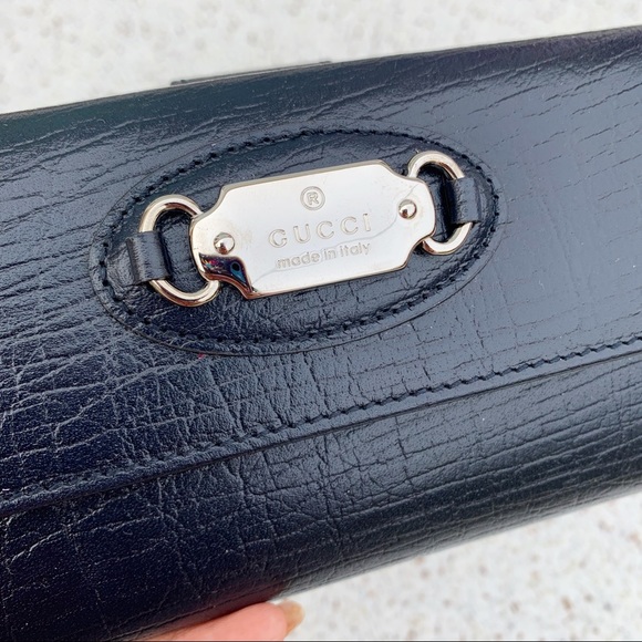 NWT Authentic Gucci Retextured Leather Long Wallet - Picture 3 of 8